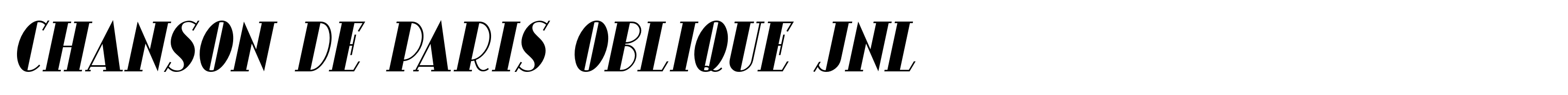 Chanson De Paris Oblique JNL